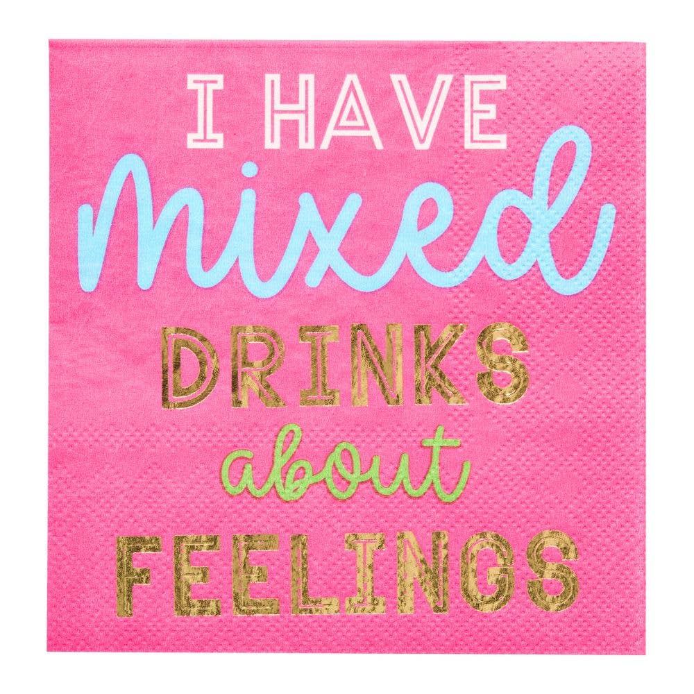 'Mixed Drinks About Feelings' Cocktail Napkins/26pk