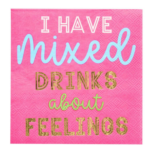 'Mixed Drinks About Feelings' Cocktail Napkins/26pk