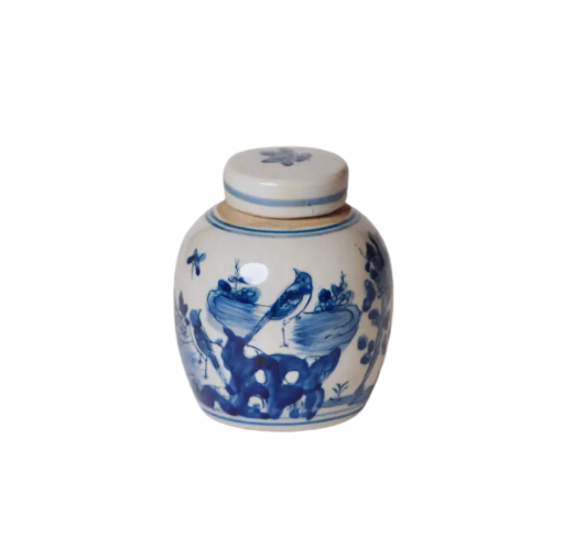 Mini Ginger Jar - Bird and Flower