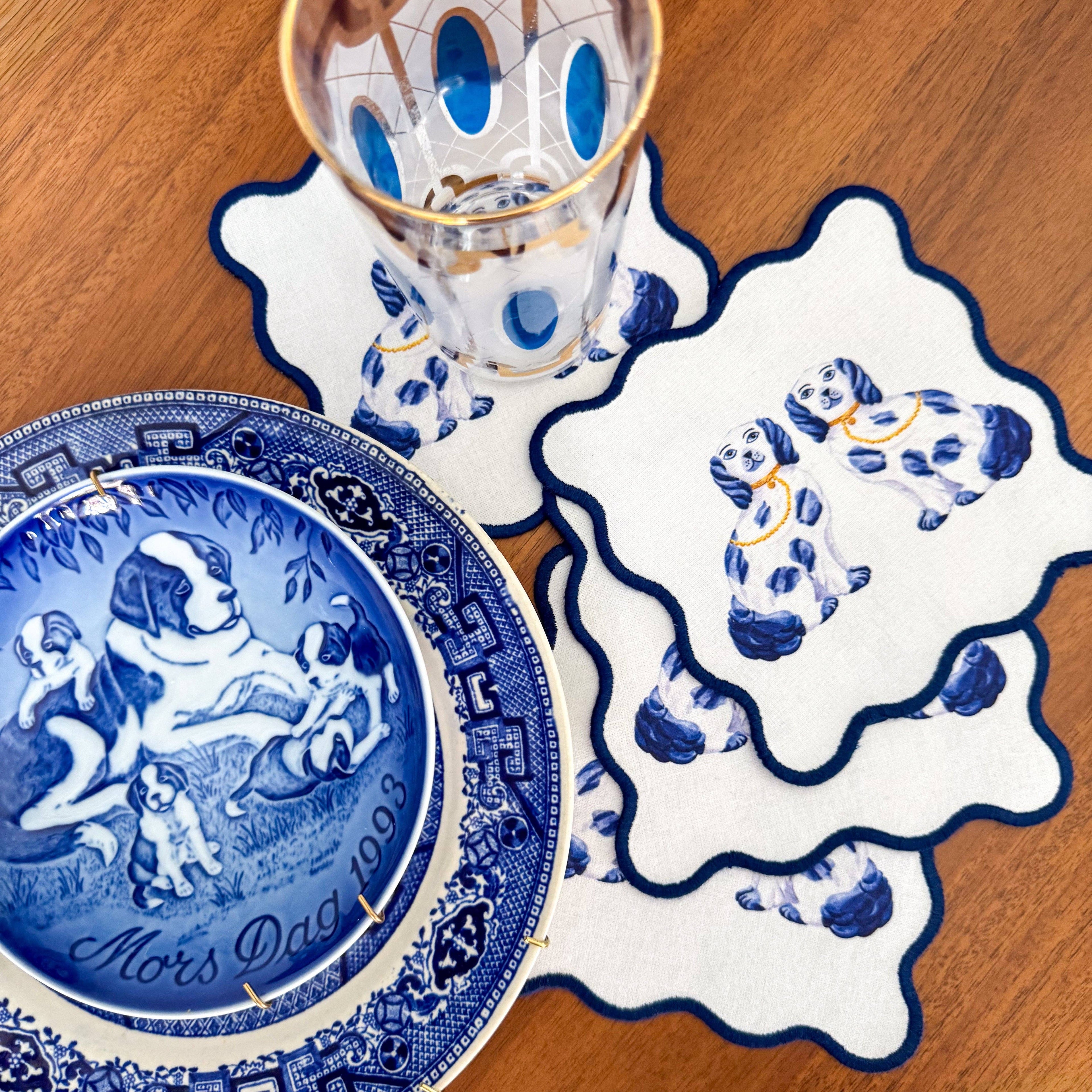 Staffordshire Dogs Cocktail Square Set