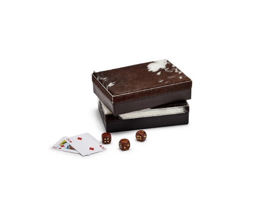 Cowhide Playing Card Set