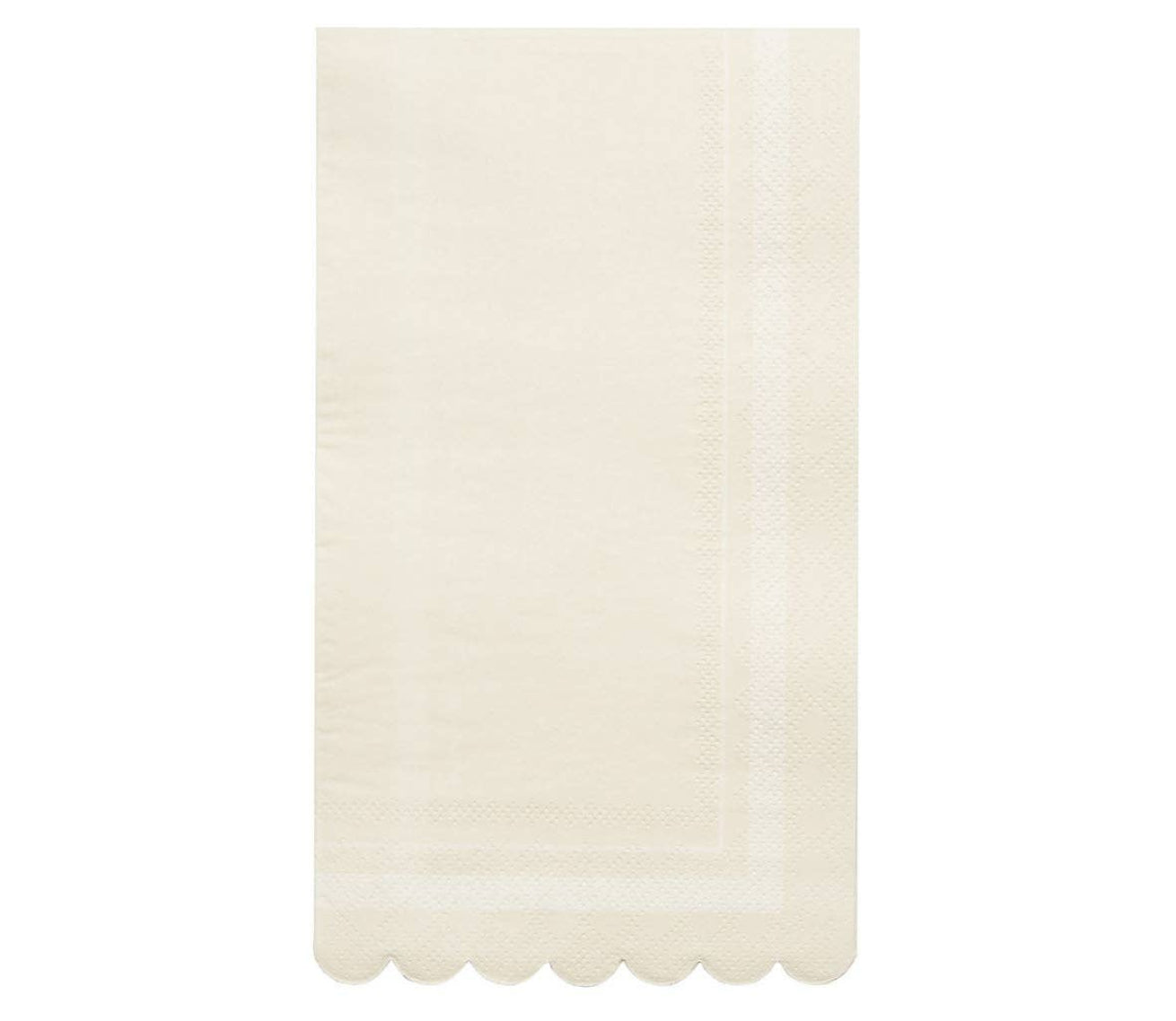 Guest Napkins Scalloped Edge Cream/20pkg