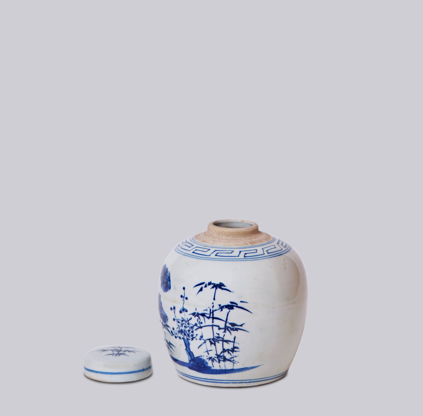 Blue and White Porcelain Three Friends Ginger Jar