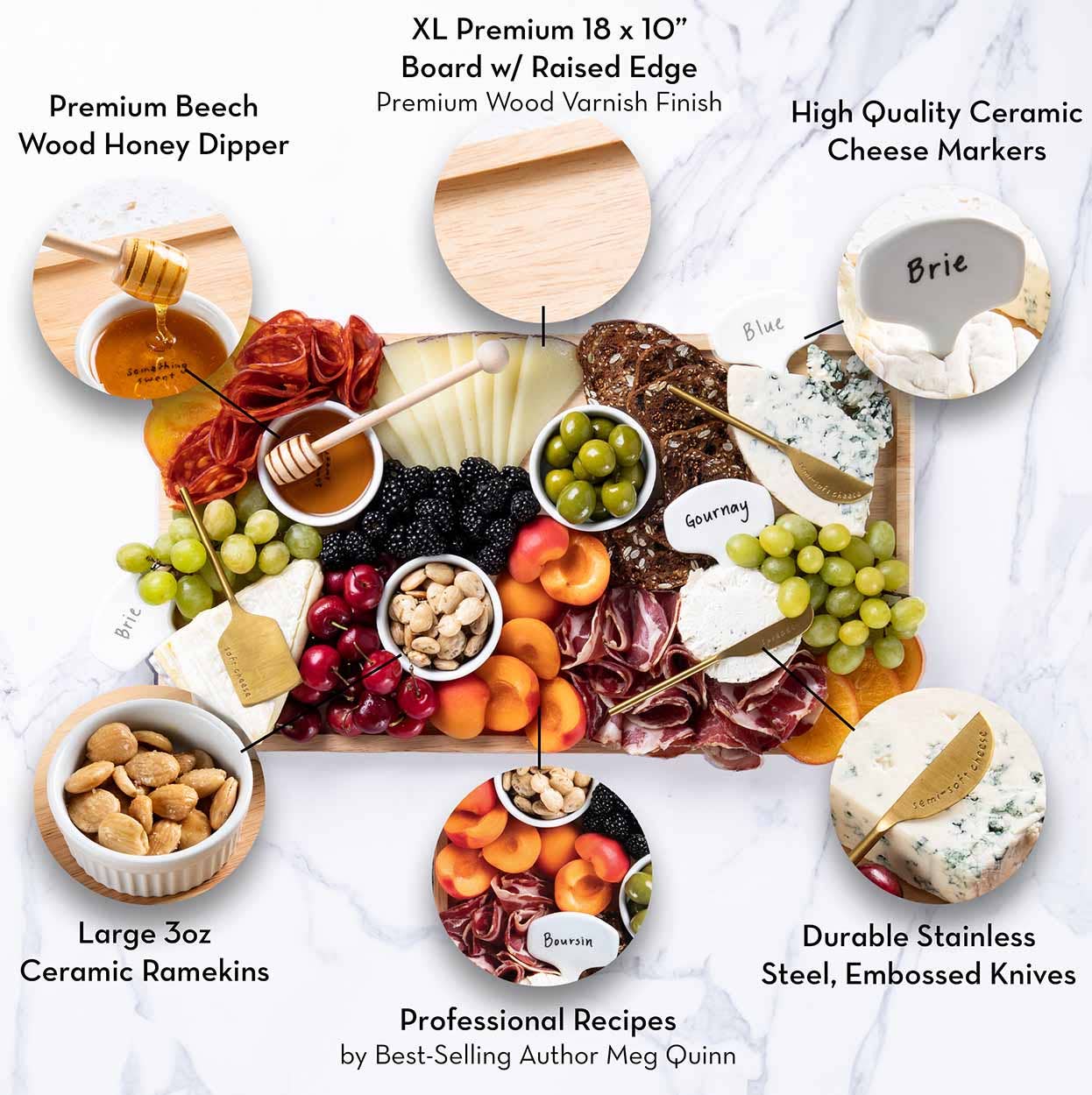Meg Quinn Charcuterie Board & Accessories Kit