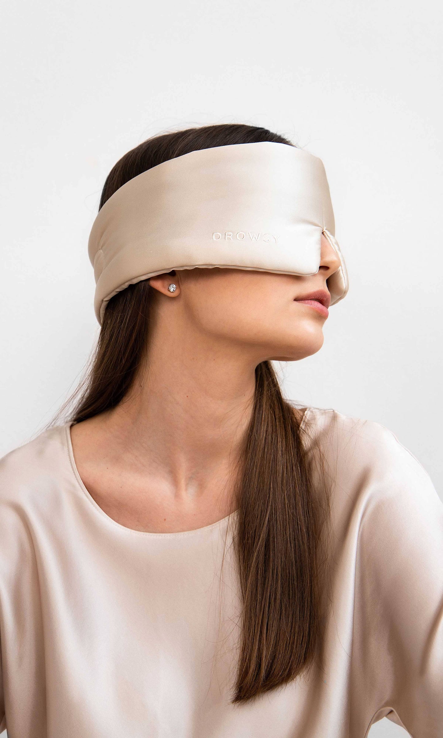 Drowsy Dusty Gold Silk Sleep Mask