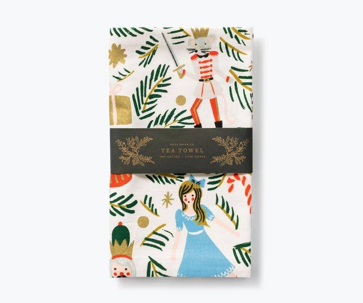 Christmas Tree Nutcracker Tea Towel