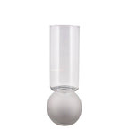 Tall Bulb Vase with Frosted Bottom