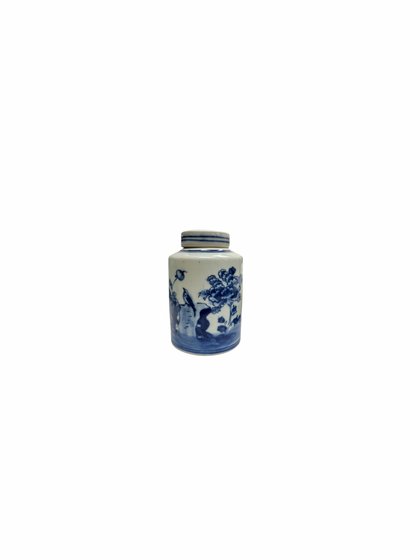 Blue and White Flower Tea Jar
