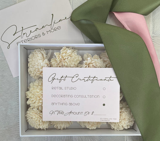 Streamline Interiors Gift Certificate