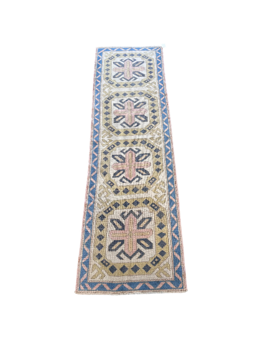 Green Blue Oushak Runner