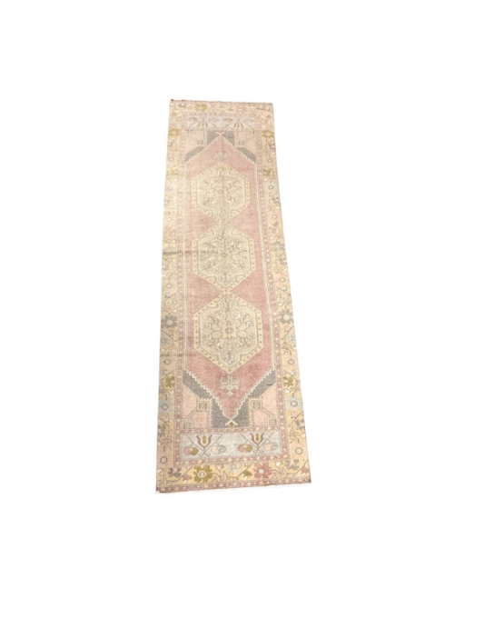 Grey and Blush Oushak Runner