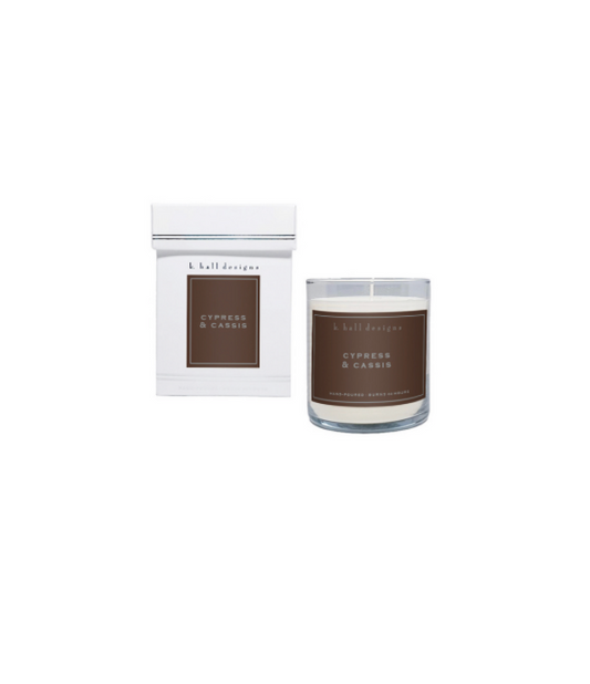 K. Hall Cypress and Cassis Jar Candle