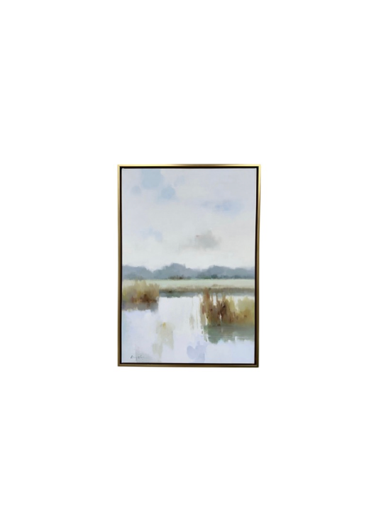 Original Abstract Framed Marsh